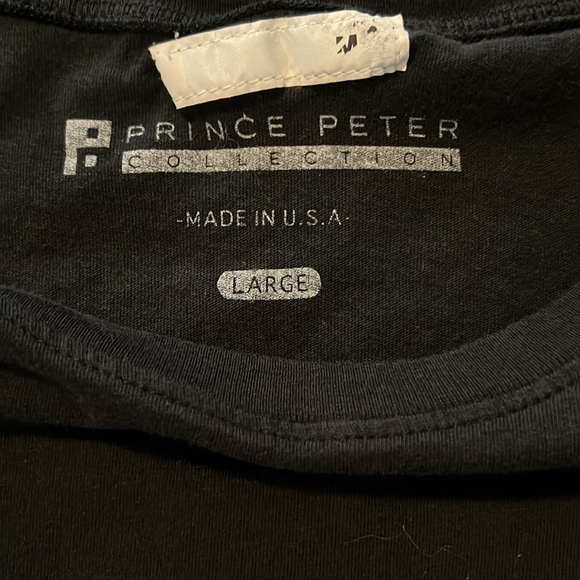 Prince Peter Collection Leopard Lips Cropped TShirt Size Large - Picture 3 of 4